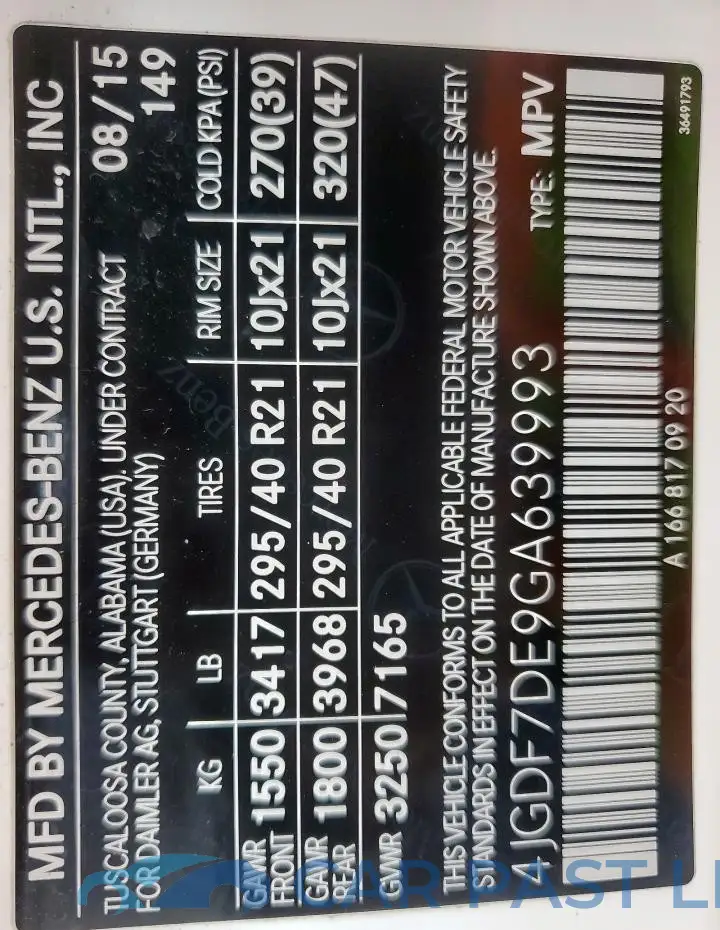 4JGDF7DE9GA639993# 13