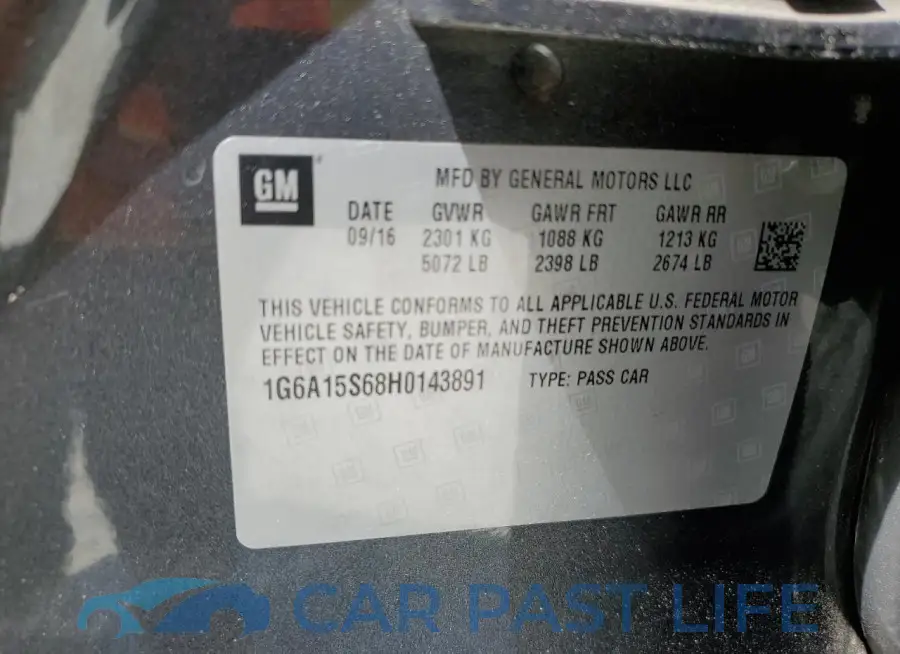 1G6A15S68H0143891# 12