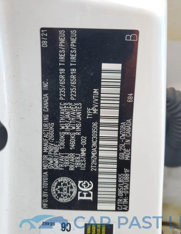 2T2HZMDA3NC309506# 13