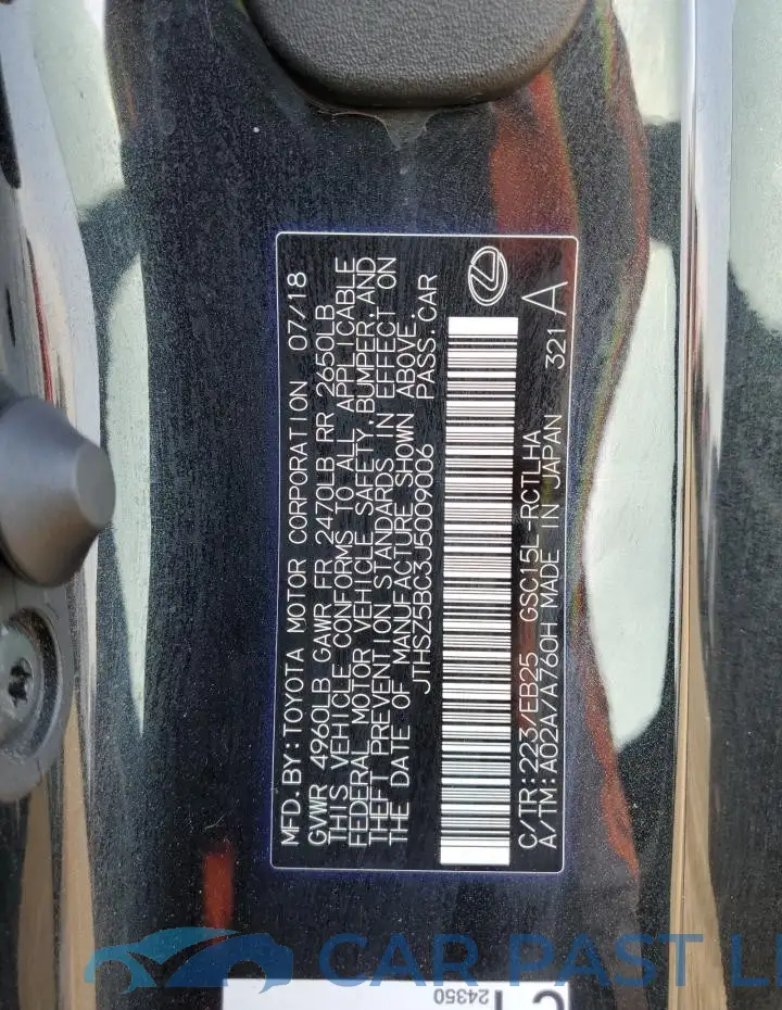 JTHSZ5BC3J5009006# 12