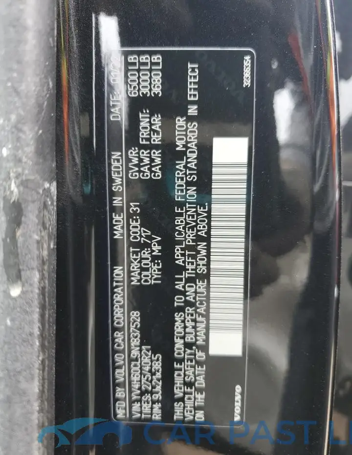YV4H60CL9N1837528# 14