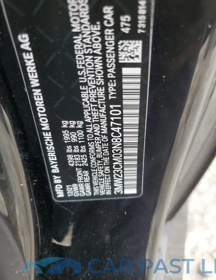 3MW23CM03N8C47101# 12
