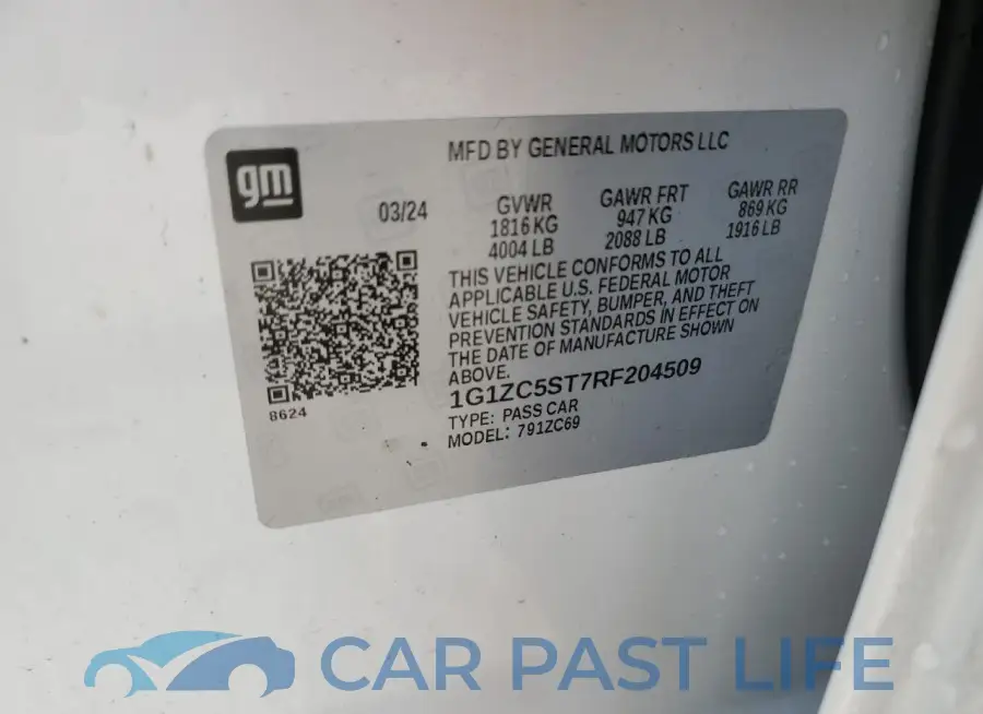 1G1ZC5ST7RF204509# 12