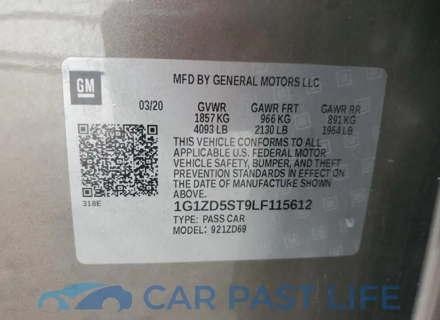 1G1ZD5ST9LF115612# 12