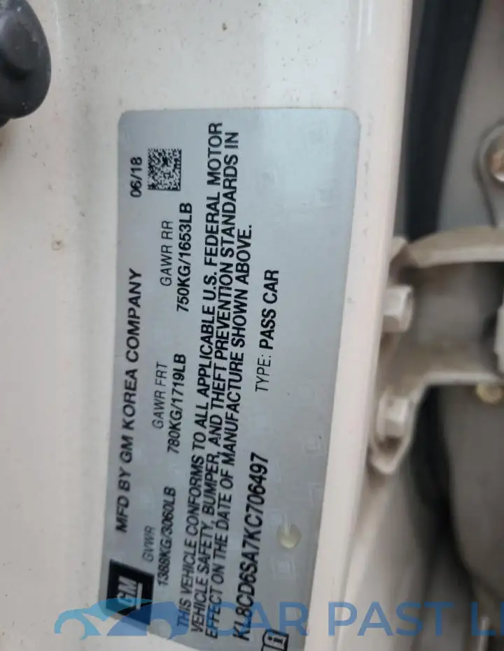 KL8CD6SA7KC706497# 12
