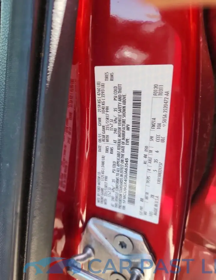 1FMCU9GX4GUA63545# 13