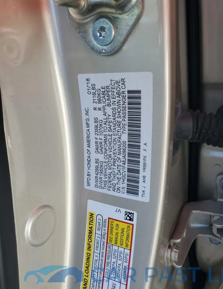 1HGCV1F48JA096200# 12