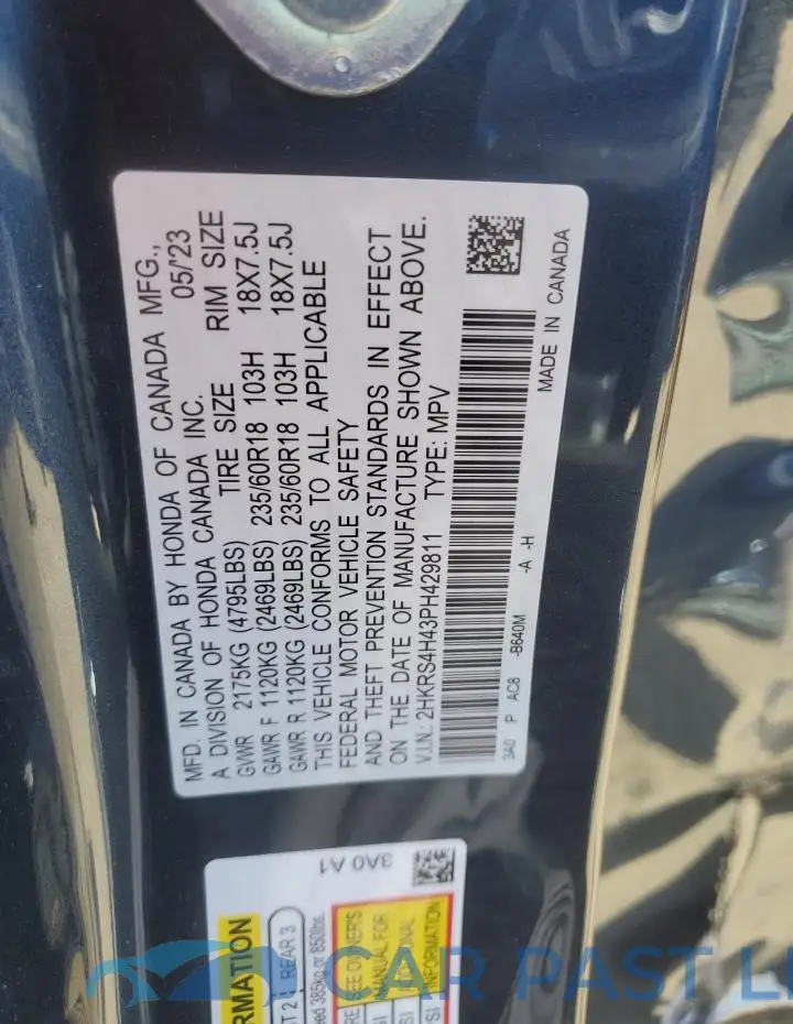 2HKRS4H43PH429811# 13