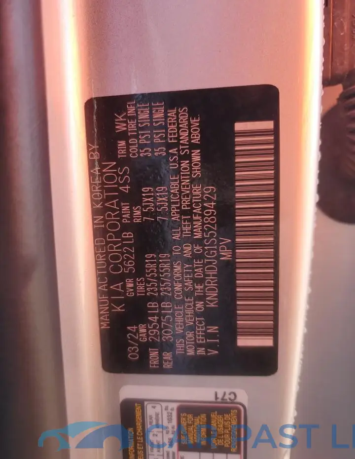 KNDRHDJG1S5289429# 13