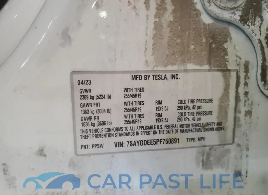 7SAYGDEE5PF750891# 13
