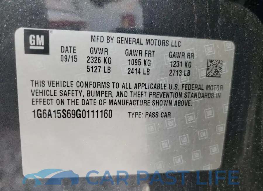 1G6A15S69G0111160# 13