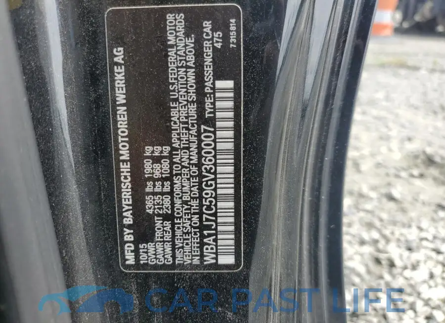 WBA1J7C59GV360007# 12