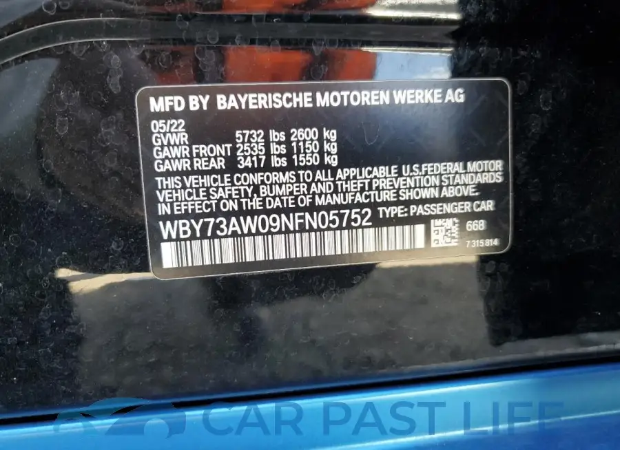 WBY73AW09NFN05752# 13