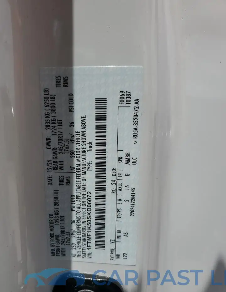 1FTMF1K50SKD06072# 13