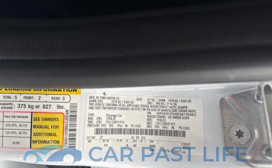 WF0DP3TH8G4116983# 10