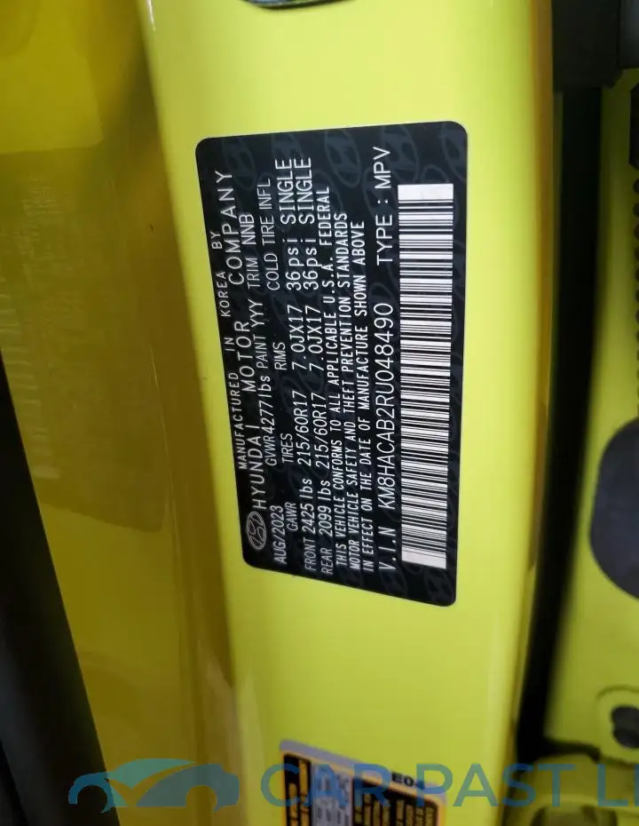KM8HACAB2RU048490# 13