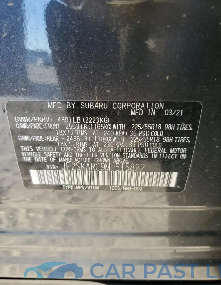 JF2SKARC9MH515822# 12
