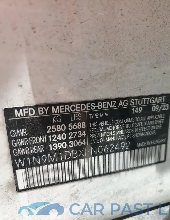 W1N9M1DBXPN062492# 14