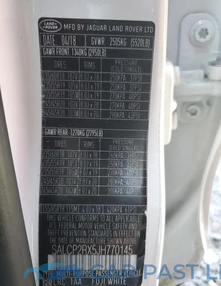 SALCP2RX5JH770145# 13