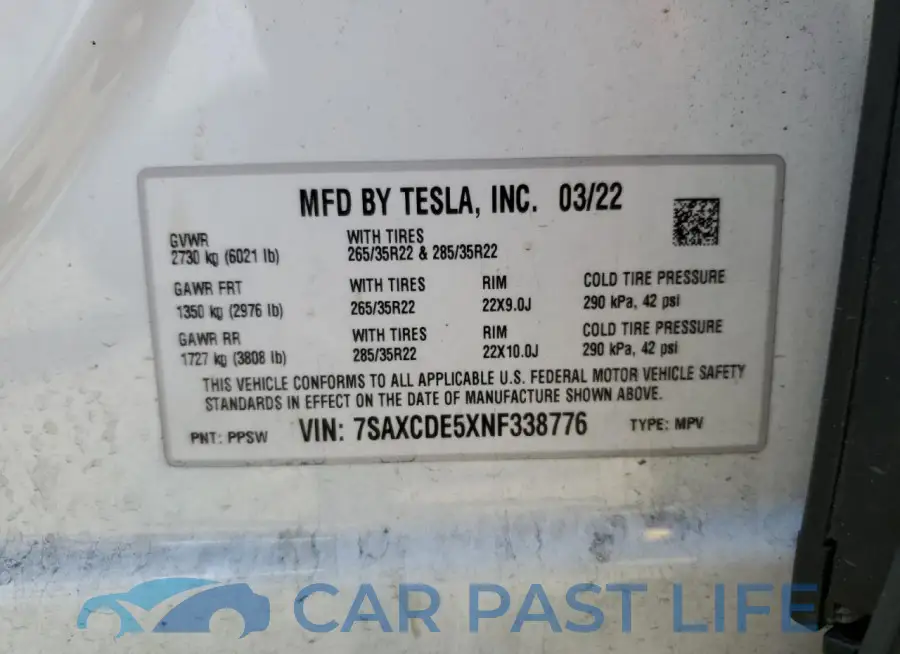 7SAXCDE5XNF338776# 14