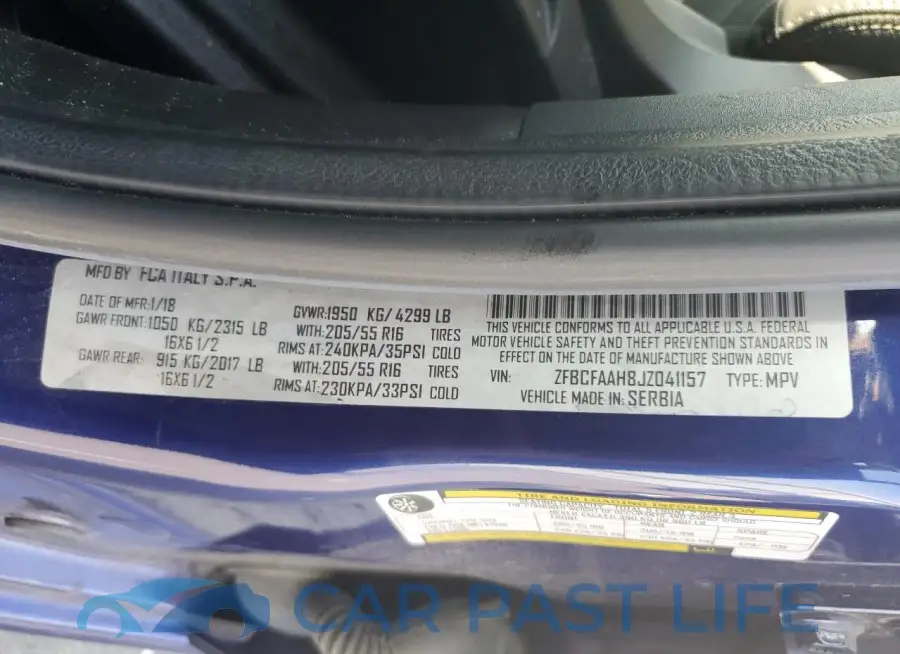 ZFBCFAAH8JZ041157# 12