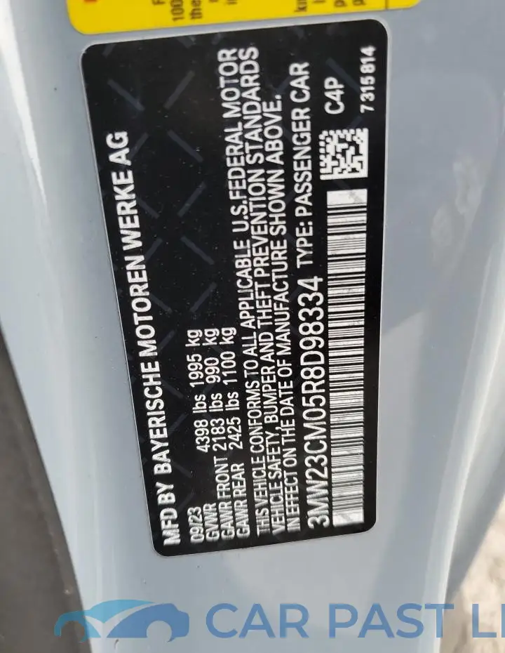 3MW23CM05R8D98334# 13