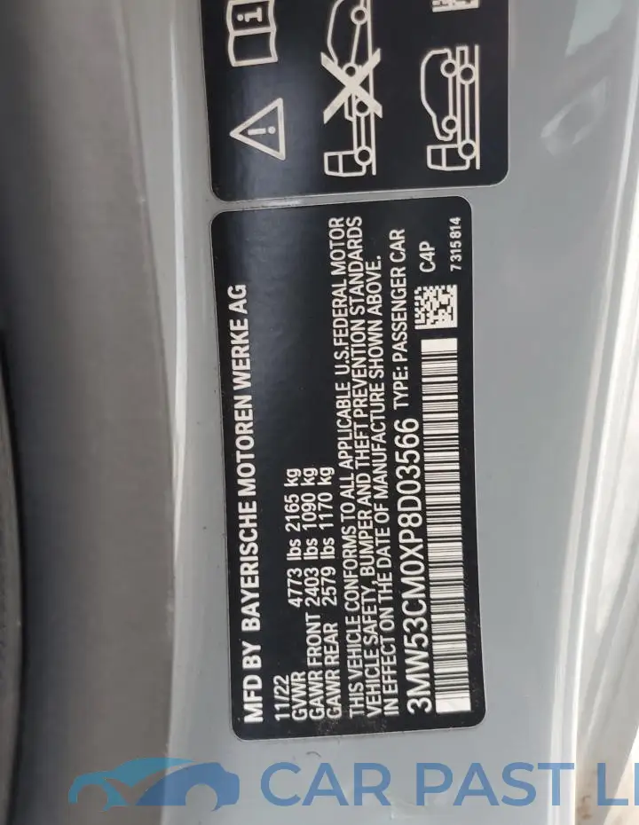 3MW53CM0XP8D03566# 12