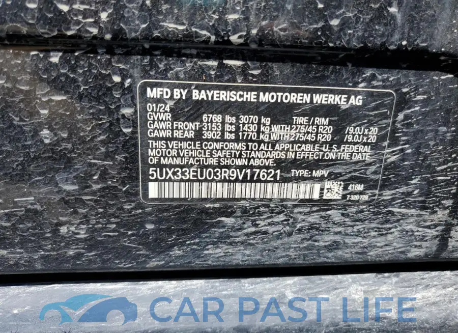 5UX33EU03R9V17621# 13