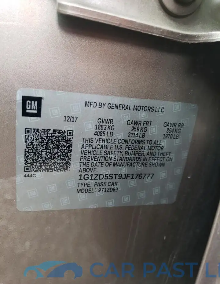 1G1ZD5ST9JF176777# 12