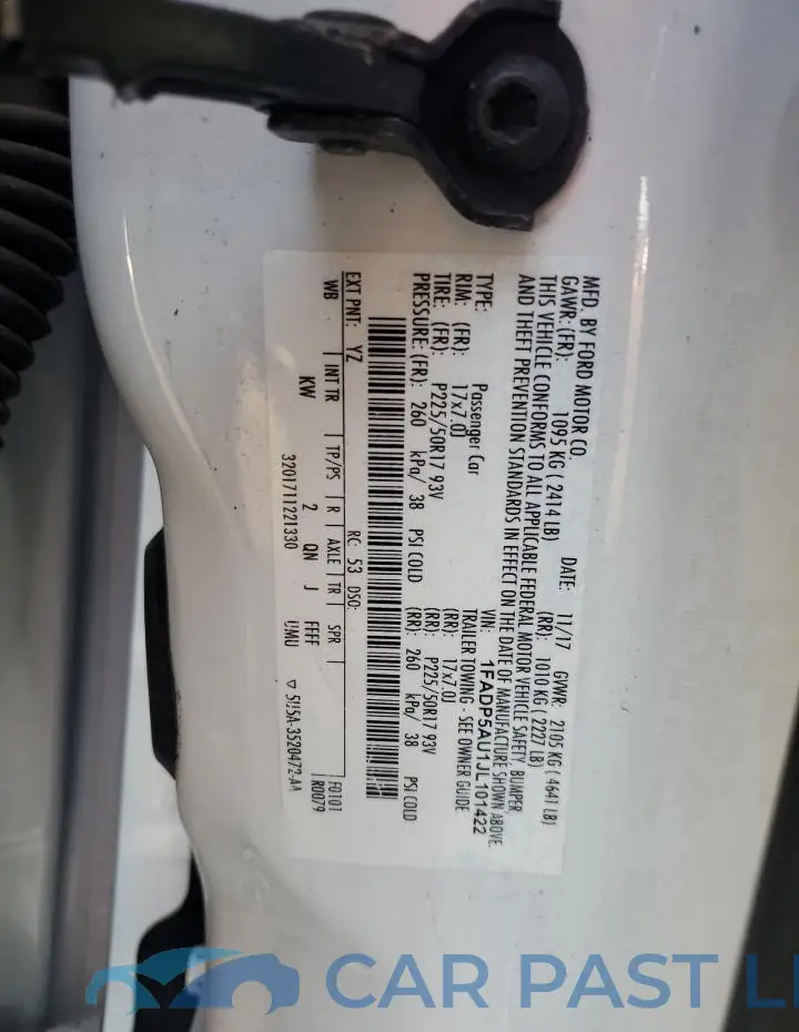 1FADP5AU1JL101422# 13