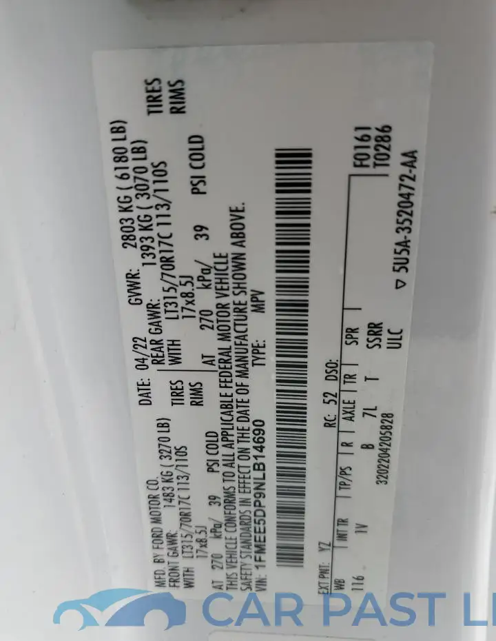 1FMEE5DP9NLB14690# 13