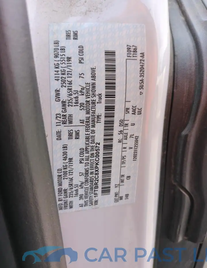 1FTBR2C8XPKC00572# 12