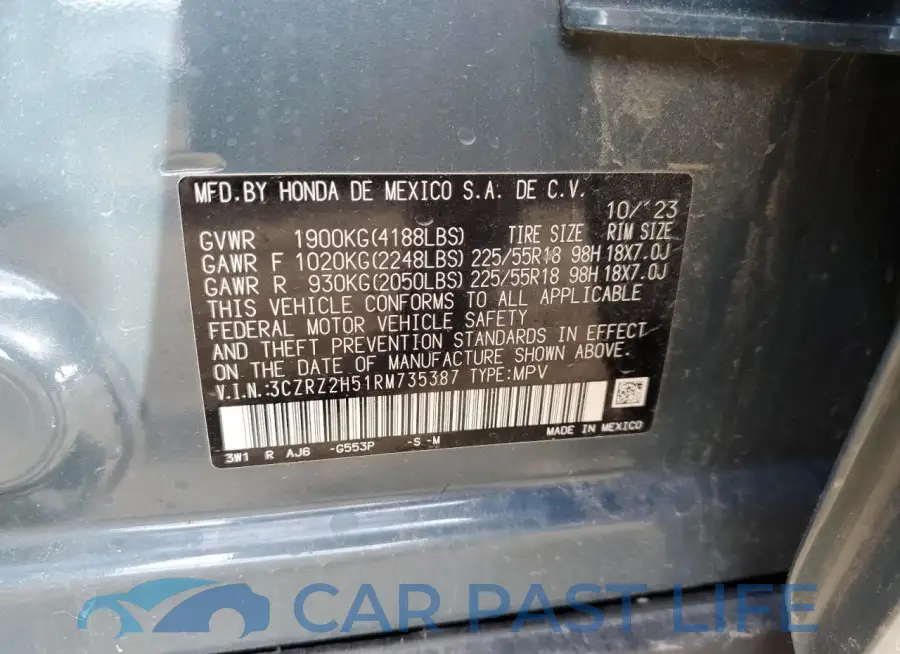 3CZRZ2H51RM735387# 13