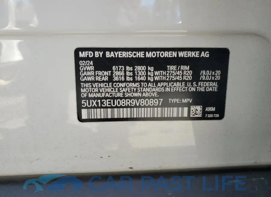 5UX13EU08R9V80897# 13