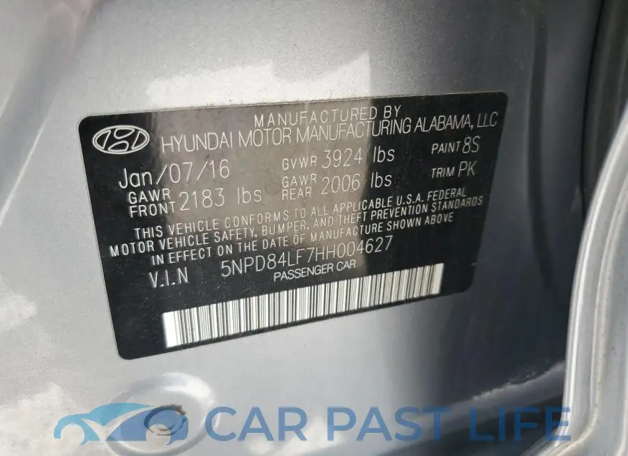 5NPD84LF7HH004627# 12