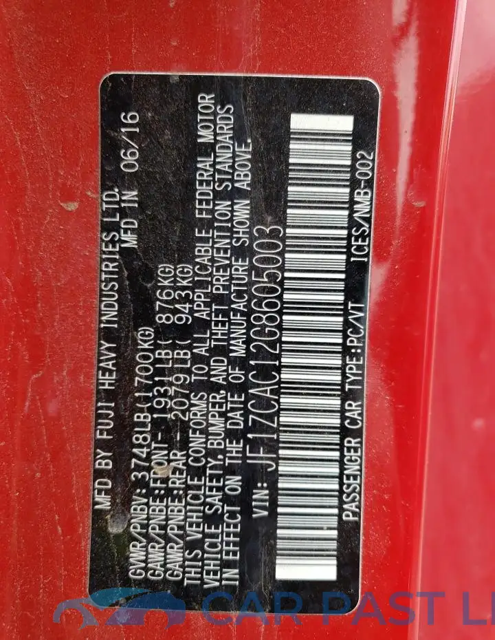 JF1ZCAC12G8605003# 12