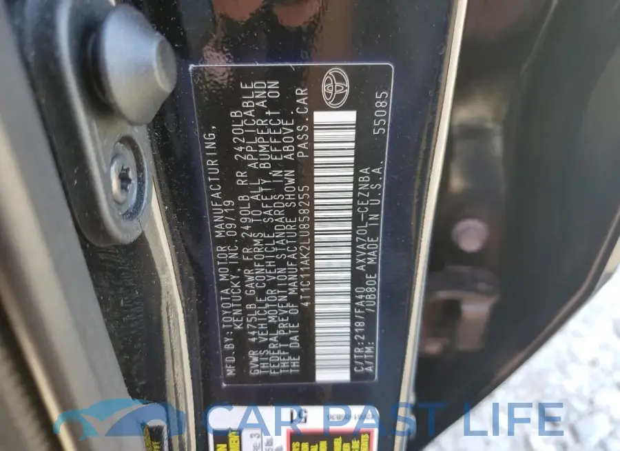 4T1C11AK2LU858255# 12