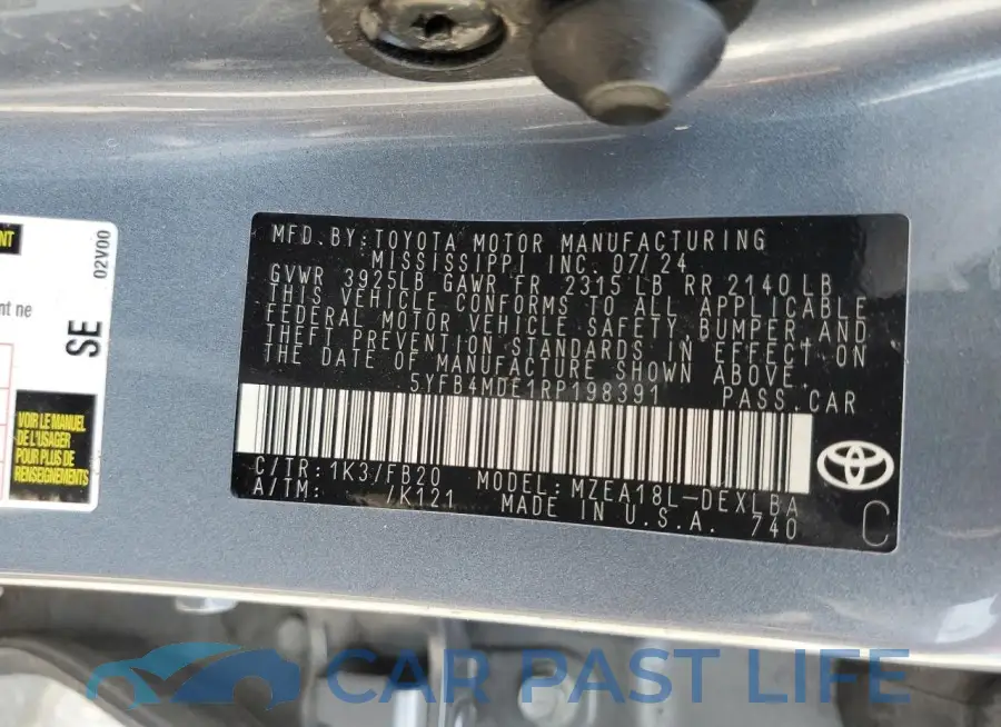 5YFB4MDE1RP198391# 12