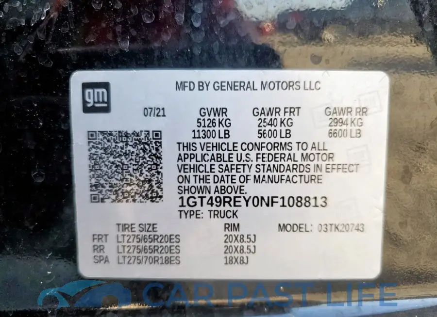 1GT49REY0NF108813# 12