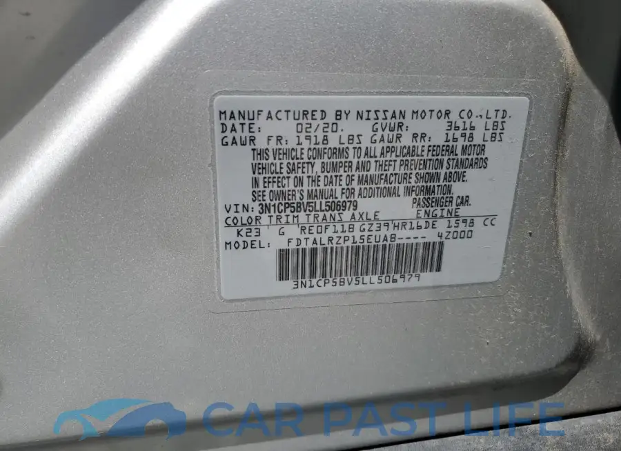 3N1CP5BV5LL506979# 13
