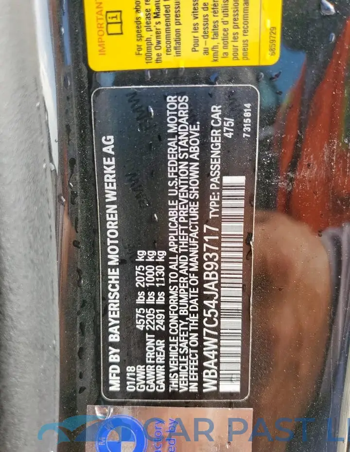 WBA4W7C54JAB93717# 12