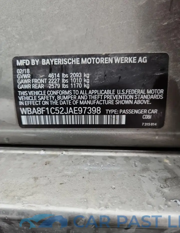 WBA8F1C52JAE97398# 13