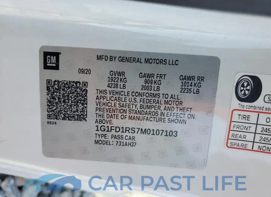 1G1FD1RS7M0107103# 12