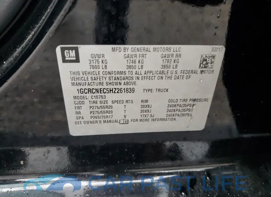 1GCRCNEC5HZ261839# 12