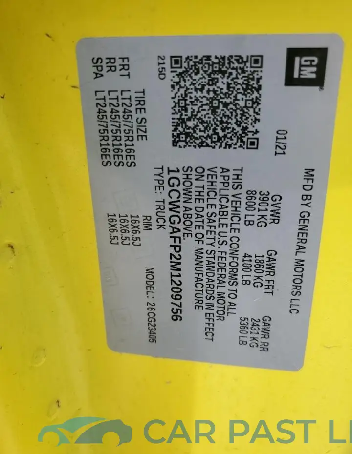 1GCWGAFP2M1209756# 13