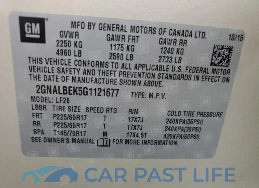 2GNALBEK5G1121677# 13