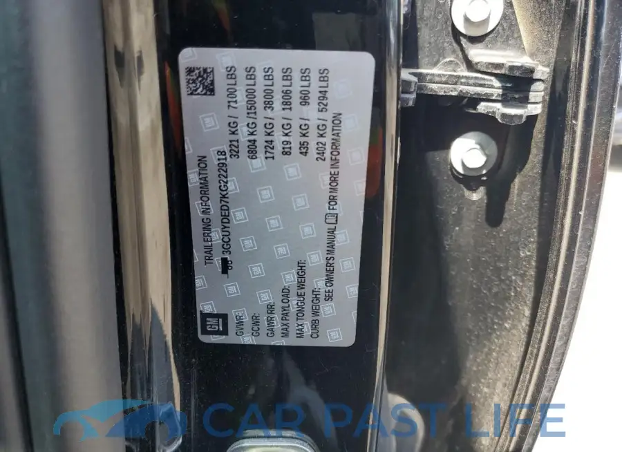 3GCUYDED7KG222918# 13