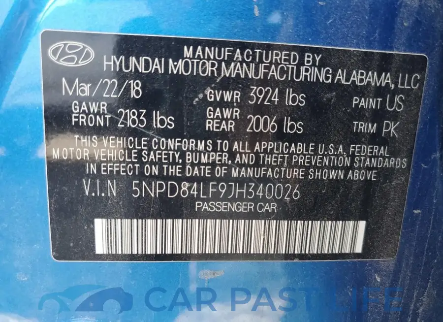 5NPD84LF9JH340026# 12