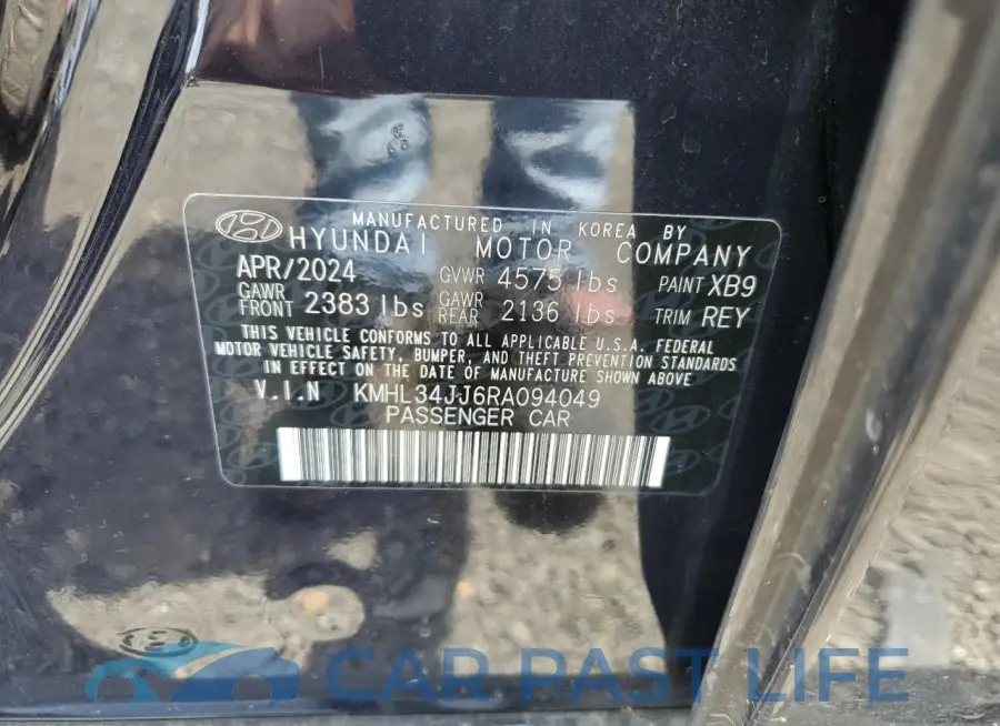 KMHL34JJ6RA094049# 12