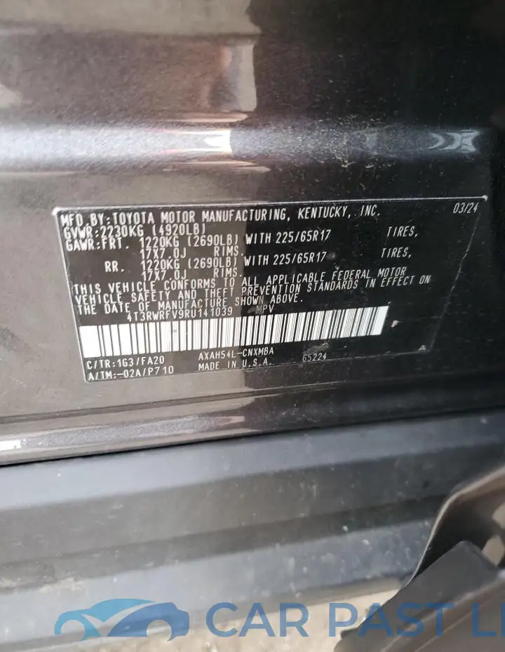 4T3RWRFV9RU141039# 14